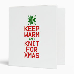 Keep Warm and Knit for Xmas Binder