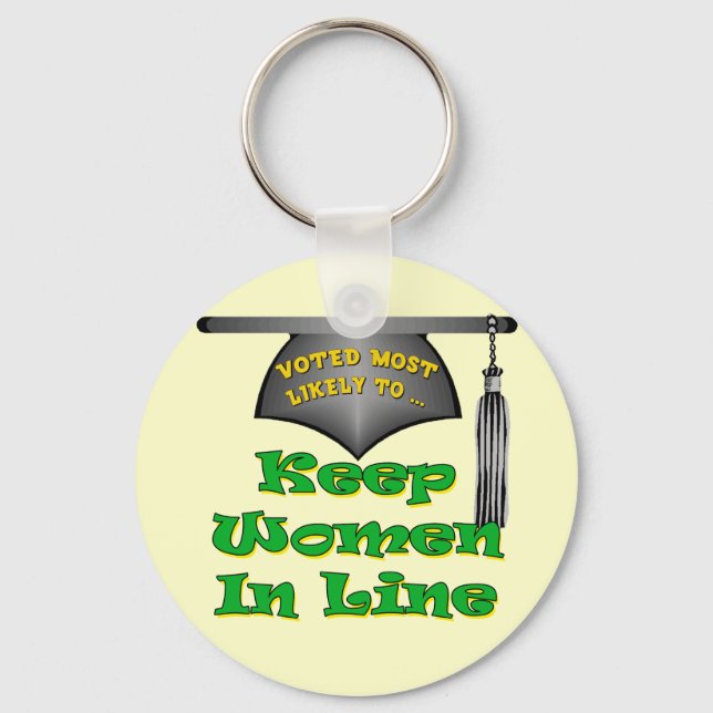 Keep Women In Line Keychain (Front)