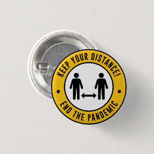 Keep Your Distance 1 Inch Round Button