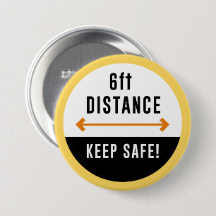 Keep Your Distance 3 Inch Round Button