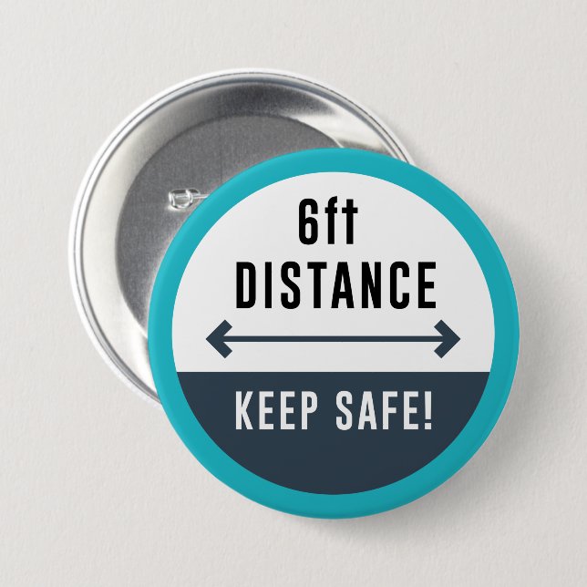 Keep Your Distance 3 Inch Round Button (Front & Back)