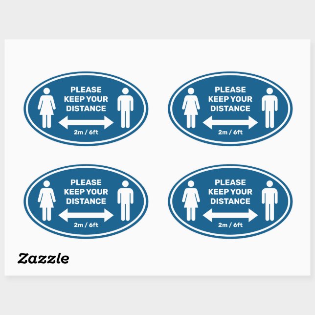 Keep your Distance Classic Round Sticker (Sheet)