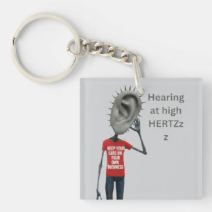 Keep your ears on your own business keychain