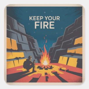 Keep Your Fire Square Sticker