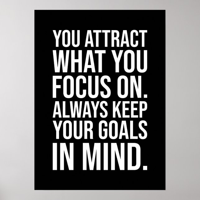 Keep Your Goals In Mind - Success Motivational Poster (Front)
