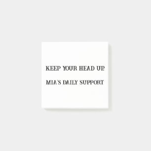 Keep Your Head Up – Custom Encouragement Sticky No Post-it Notes