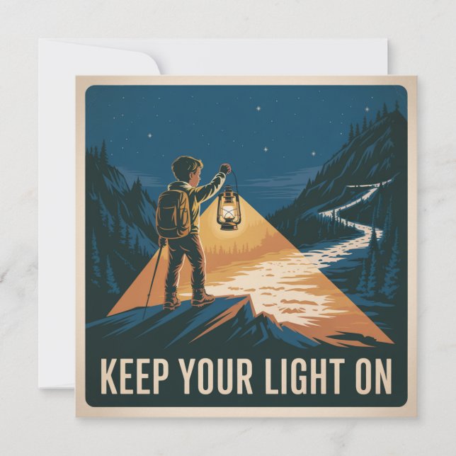 Keep Your Light On Invitation (Front)