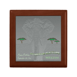 Keep your little treasure Silver Guardian Elephant Gift Box