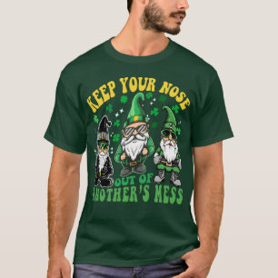 Keep Your Nose Out Funny Gnome Life Humour Joke T-Shirt