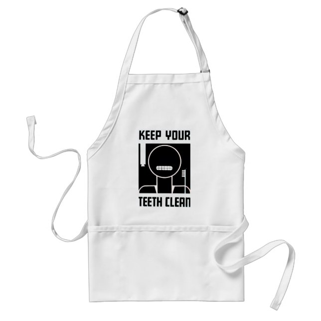 Keep Your Teeth Clean Standard Apron (Front)