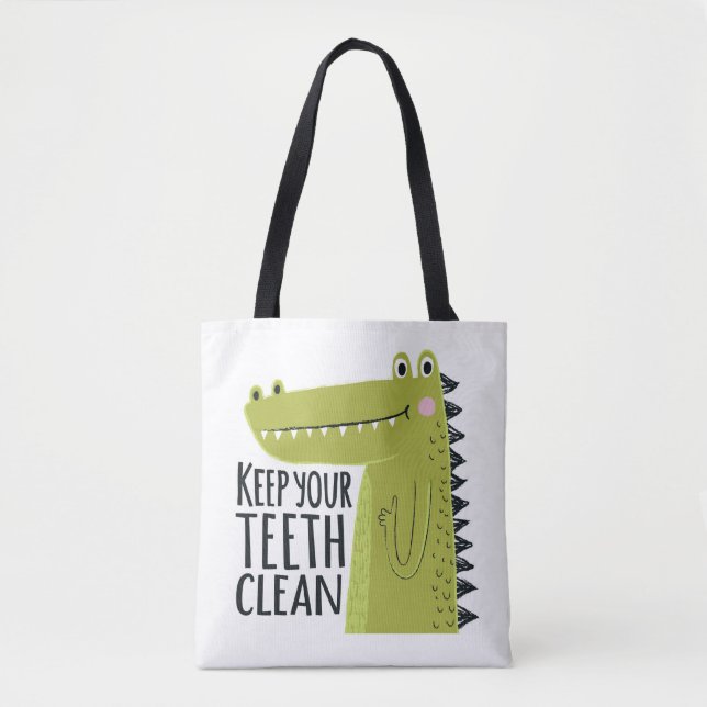 Keep Your Teeth Clean Tote Bag (Front)