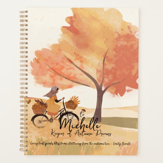 Keeper of Autumn Dreams, Romantic Poetic Fall Planner (Front)