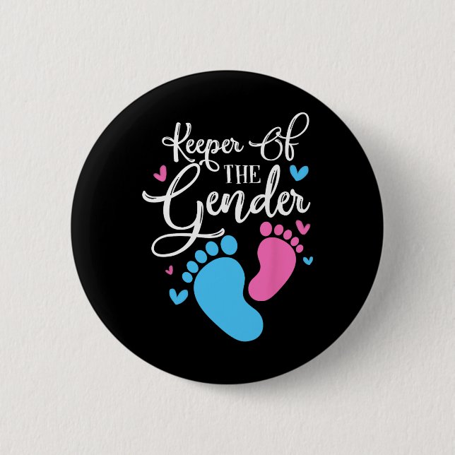 Keeper Of Gender Reveal Party By  2 Inch Round Button (Front)