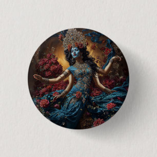 Keeper of Sacred Flow Goddess Kali 1 Inch Round Button