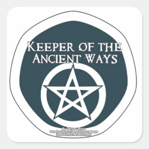 Keeper of the ancient ways square sticker