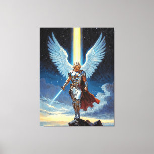 Keeper of the Celestial Gate Archangel Michael Canvas Print