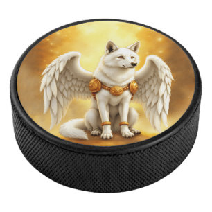 Keeper of the Dawn – The White Winged Wolf.  Hockey Puck