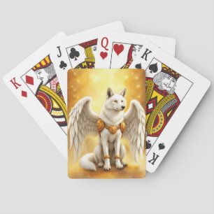 Keeper of the Dawn – The White Winged Wolf.  Playing Cards