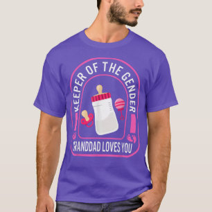 Keeper Of The Gender Granddad Loves You Men Father T-Shirt