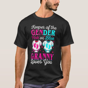 Keeper of the Gender Granny Loves You Gender Revea T-Shirt