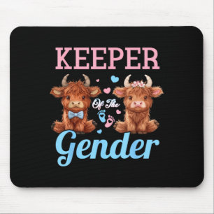 Keeper of The Gender Highland Cow Baby Mouse Pad