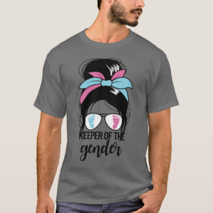 Keeper Of The Gender Messy Bun Gender Keeper T-Shirt