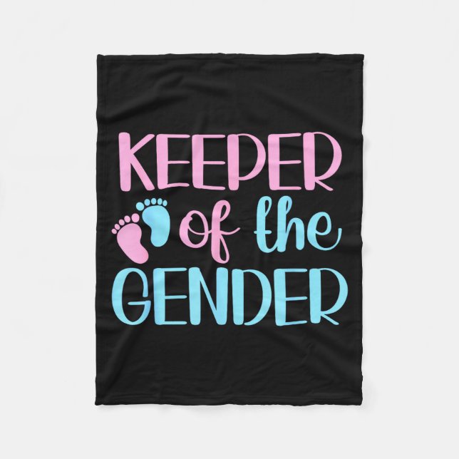 Keeper Of The Gender Pregnancy Announcement Gender Fleece Blanket (Front)