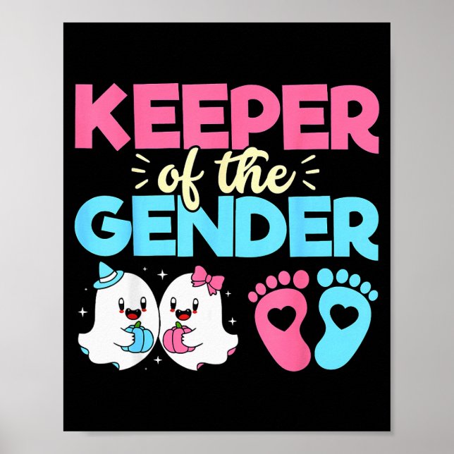 Keeper Of The Gender Pumpkin Halloween Baby Gender Poster (Front)