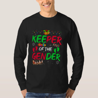 Keeper Of The Gender Reveal Announcement Reindeer T-Shirt