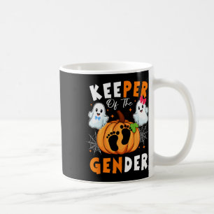 Keeper Of The Gender Reveal Baby Funny Ghost Pumpk Coffee Mug