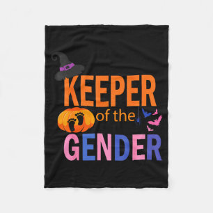 Keeper Of The Gender Reveal Baby Halloween Pregnan Fleece Blanket