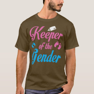 Keeper Of The Gender Reveal Baby Shower Gift T-Shirt