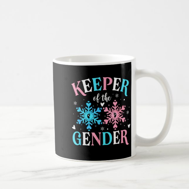 Keeper Of The Gender Reveal Baby Snowflake Nk Or B Coffee Mug (Right)