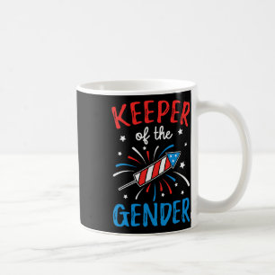 Keeper Of The Gender Reveal Funny 4th Of July Ba Coffee Mug