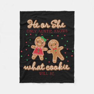 Keeper Of The Gender Reveal Gingerbread Auntie T S Fleece Blanket
