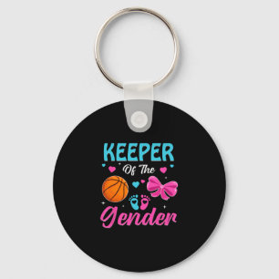 Keeper Of The Gender Sketll Gender Reveal Party Keychain