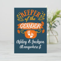 Keeper of the gender Thanksgiving gender reveal