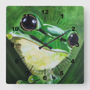 Keeper of the Water Painting by Alfred Fox Square Wall Clock