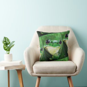 Keeper of the Water Painting by Alfred Fox Throw Pillow