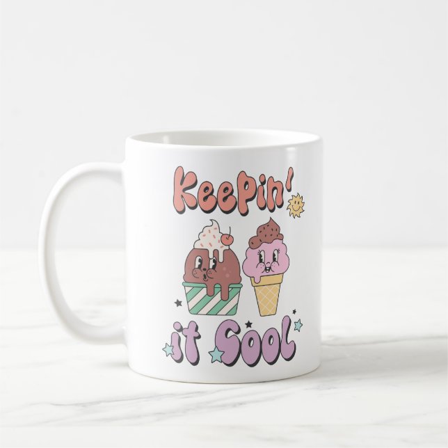 Keepin' It Cool Retro Summer Coffee Mug (Left)
