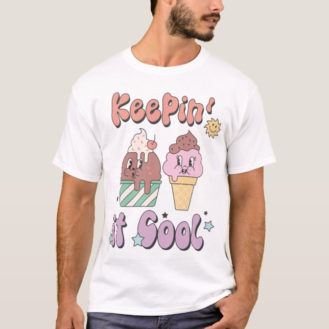 Keepin' It Cool Retro Summer T-Shirt (Front)