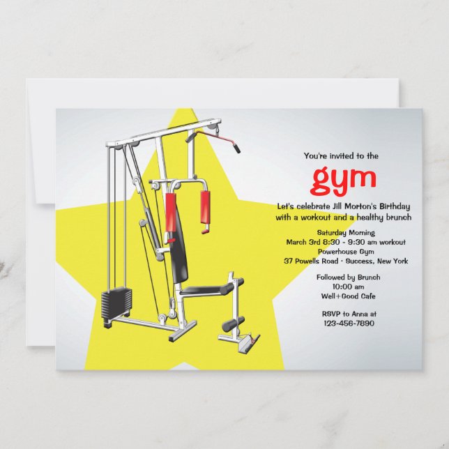 Keeping Fit Gym Invitation (Front)