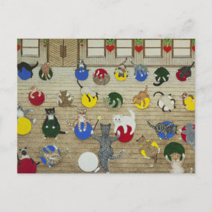 Keeping fit postcard