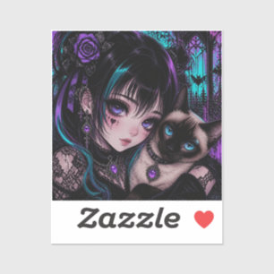Keeping in Touch Anime Girl & Cat