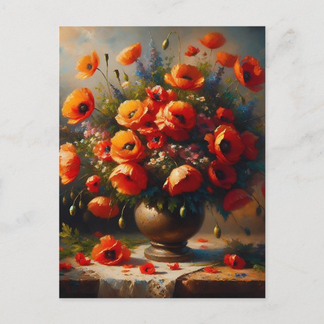 Keeping in Touch | Red Poppies Postcard (Front)