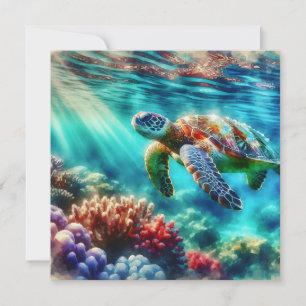 Keeping in Touch    Sea Turtle Swimming