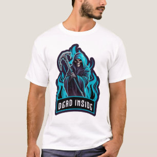 Keeping It Grim Dead Inside Funny Graphic Gift T-Shirt