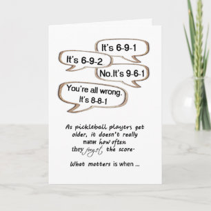 Keeping Score Pickleball Birthday Card