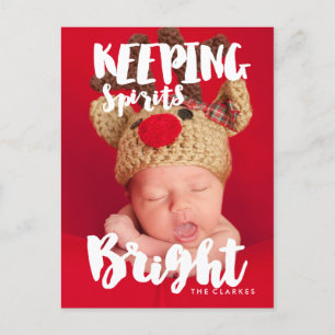 Keeping Sprits Bright Handwriting Postcard