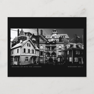Keeping Up With the Joneses Urban Digital Collage Postcard